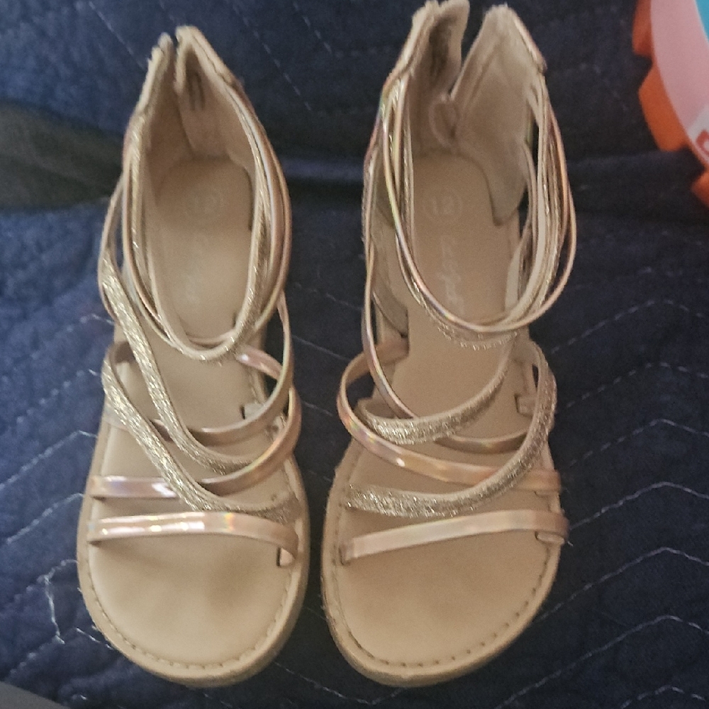 Gold‎ Strappy Sandals
